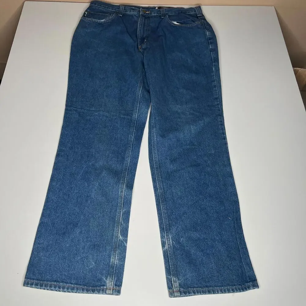 Carhartt Relaxed Fit Blue Denim Jeans 36x32 Mexico Heavyweight Workwear‎